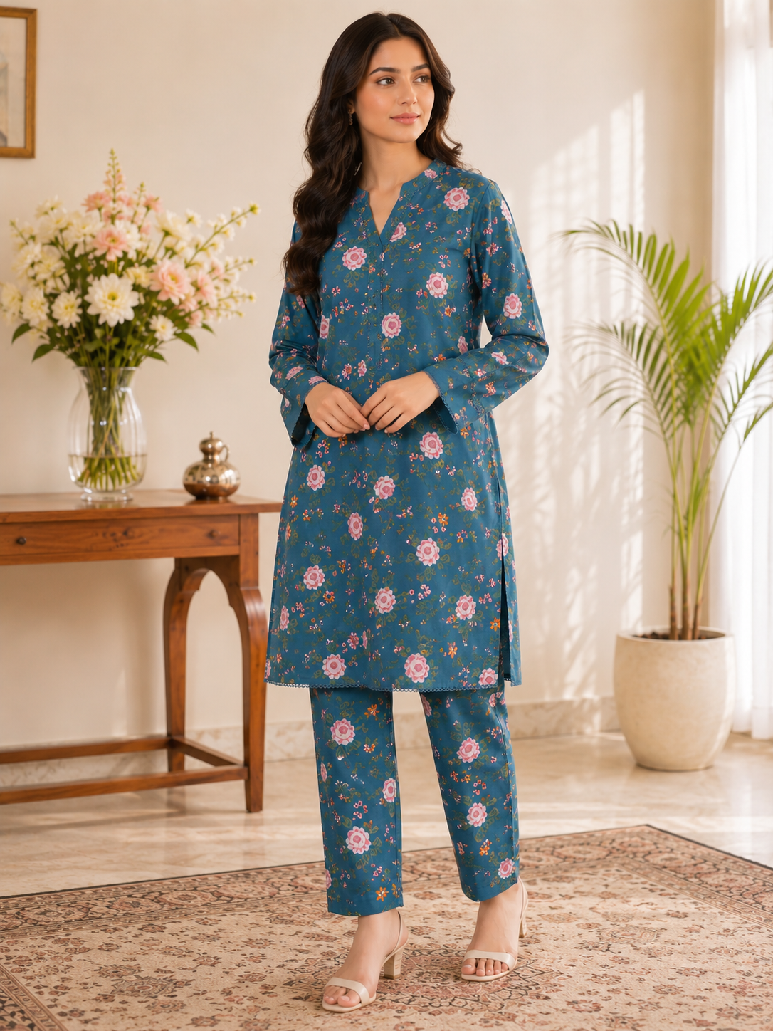 2 piece Stitched dress