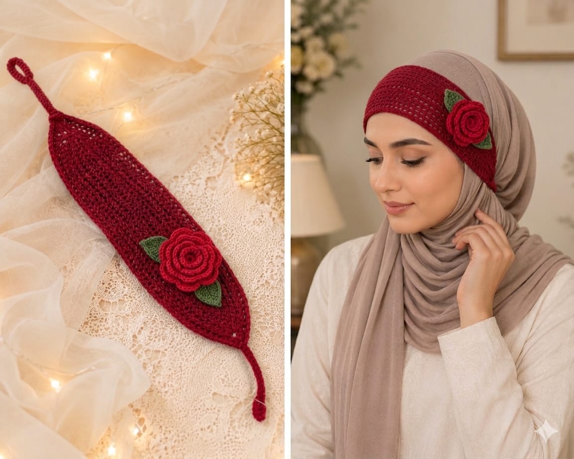 Custmize Hijib Cap made by Crochet