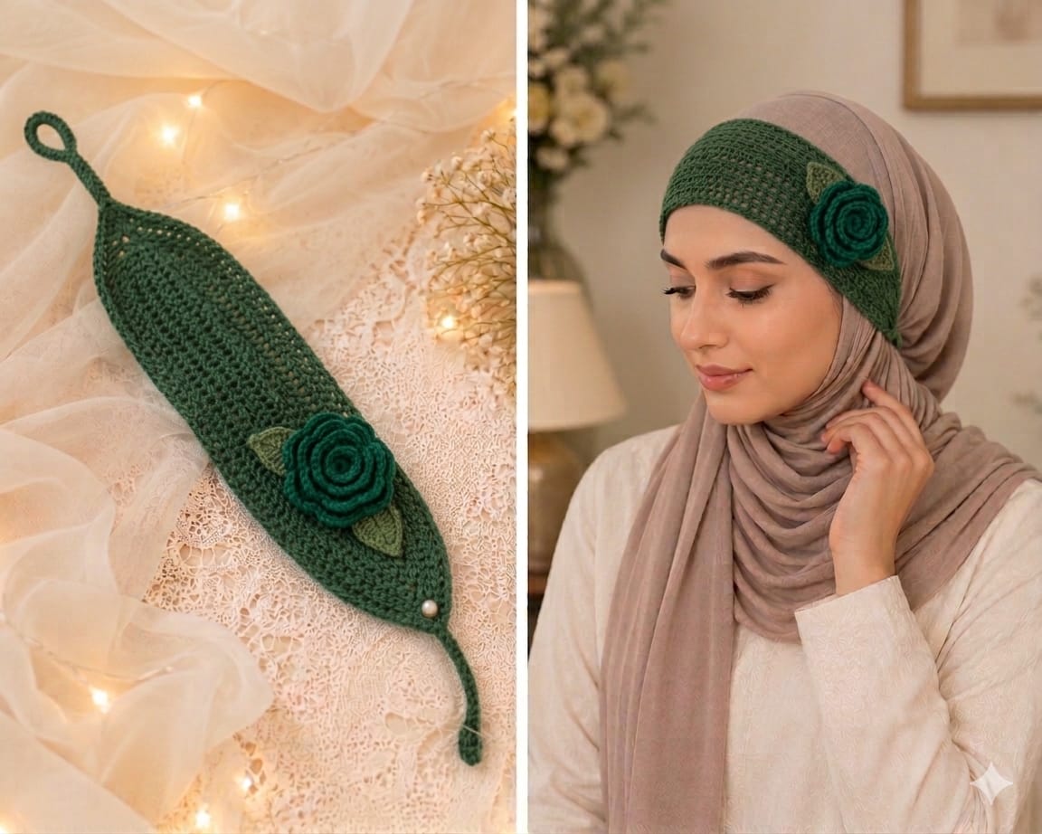 Custmize Hijib Cap made by Crochet